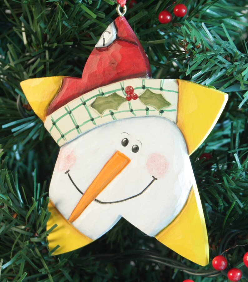 DIY Snowman Wood Carving Kit: Christmas Ornament Flakey Snowman