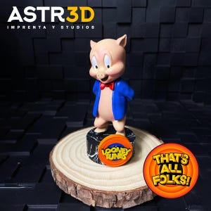 Figures Looney Tunes, Porky Pig (12cm) Porky Looney Tunes - Figure Looney Tunes, Los Looney Tunes, Vintage, Cartoons, Old Cartoons