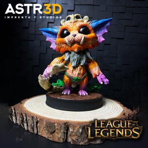 League of Legends Gnar Figurine - 3D Printed Collectible for
