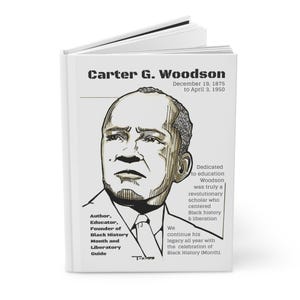Diario inspirador de tapa dura / Carter G. Woodson / Regalo para maestros, cuaderno, diario, diario de pedagogía crítica / Por T.zeye, Chicago