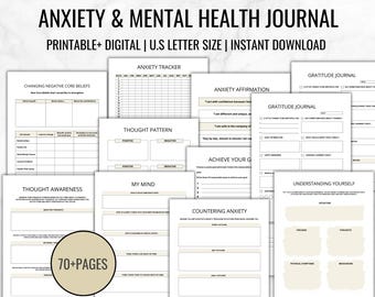 Anti Anxiety Journal for Mindfulness, Stress Relief Prompts, Self-Care Activities, and Daily Reflection