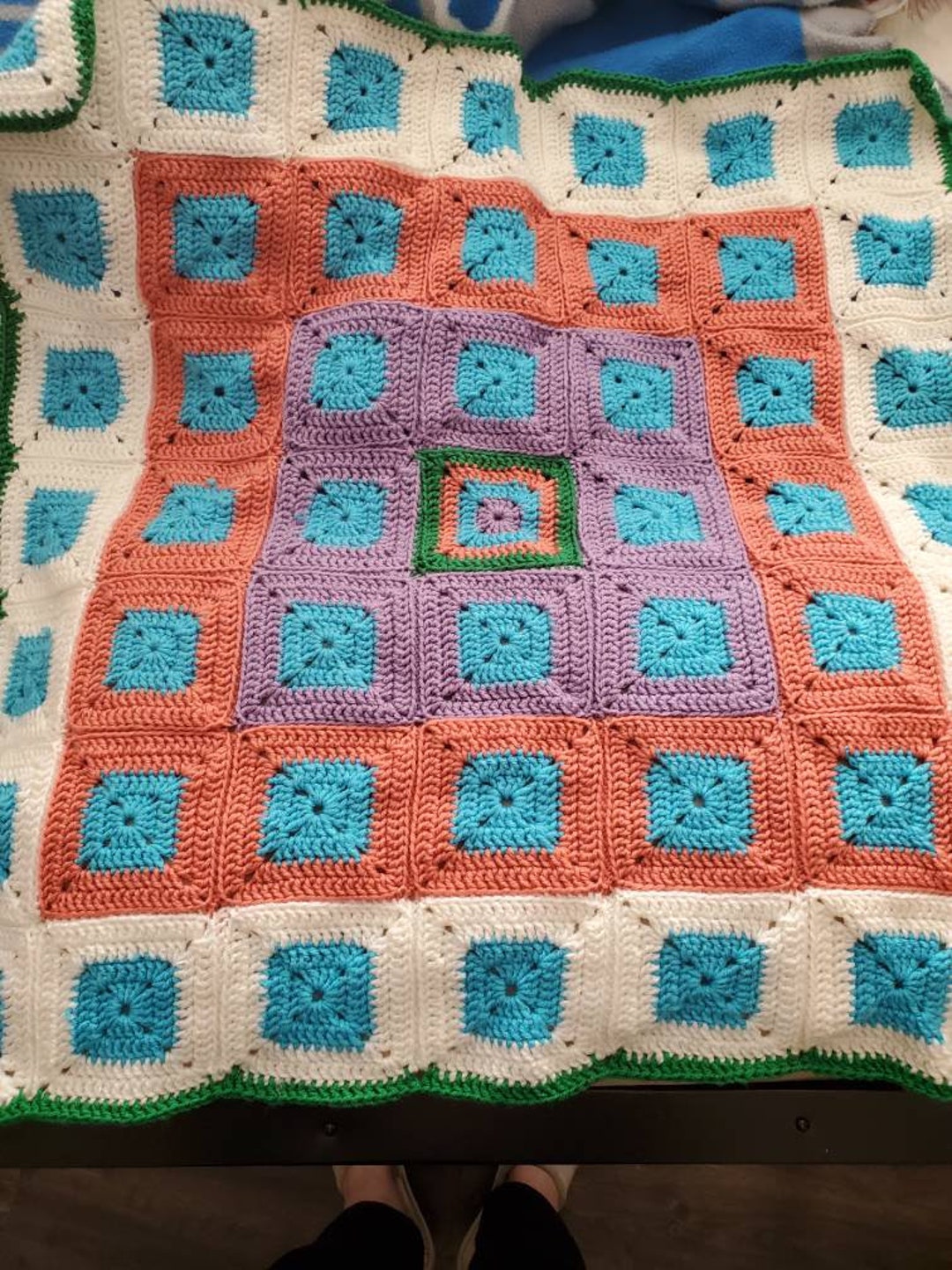 Crocheted Lap Robe Afghan, Throw, Lap Robe, Crocheted Blanket, Car Seat Blanket 109 - Etsy