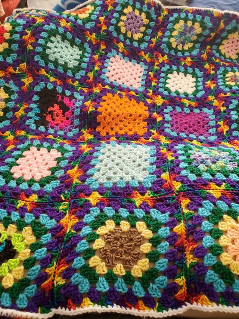 Crocheted Lap Robe Afghan, Throw, Lap Robe, Crocheted Blanket, Car Seat Blanket 108 - Etsy