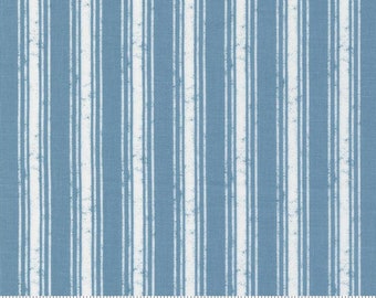 Old Glory Rural Stripes Sky Fabric by Lella Boutique for Moda Fabrics - One Yard (multiple yards purchased will be cut continuously)
