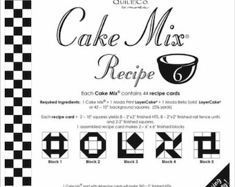 Cake Mix Recipe 6 by Miss Rosie's Quilt Company for Moda-Paper Piecing Pad