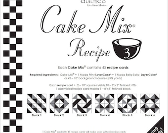 Cake Mix Recipe 3 by Miss Rosie's Quilt Company for Moda-Paper Piecing Pad
