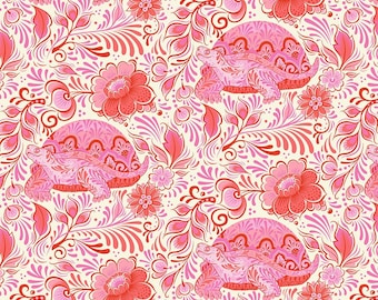 Besties No Rush by Tula Pink for FreeSpirit Fabrics - Half Yard (multiple half yards purchased will be cut continuously)