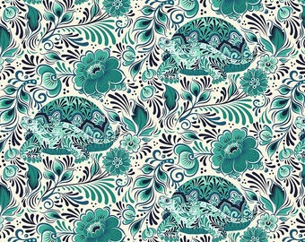 Besties No Rush by Tula Pink for FreeSpirit Fabrics BLUEBELL- Half Yard (multiple half yards purchased will be cut continuously)