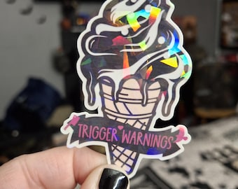 Butcher & Blackbird Inspired Trigger Warnings Sticker