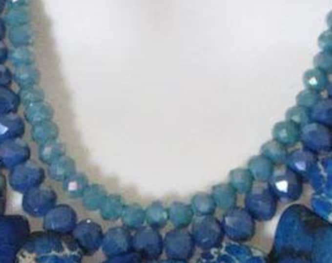 Blue Sea Sediment Jasper statement necklace