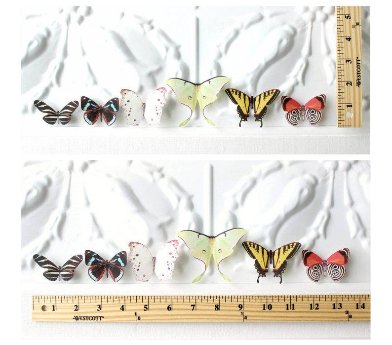 1-9 silk butterfly hair clips . your choice of butterflies . gifts for girls birthday, wedding, bridesmaids, party . costume image 8