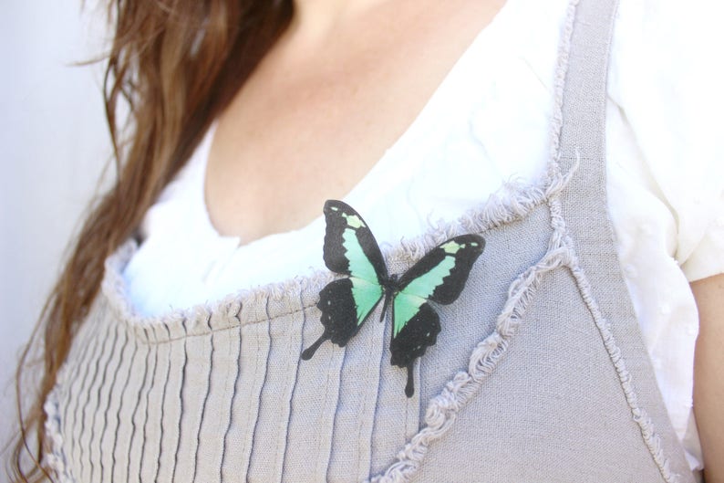 green silk butterflies . 1-20 hair clips, pins, magnets . your choice . birthday gift, wedding, bridesmaids, parties image 5