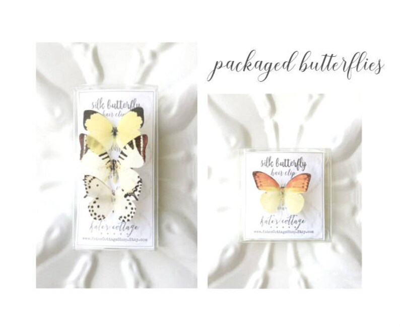 20 silk butterfly hair clips . realistic butterflies . your Etsy