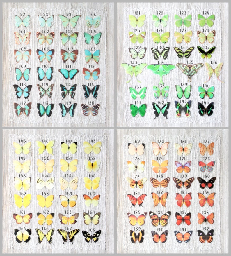 1-9 silk butterfly hair clips . your choice of butterflies . gifts for girls birthday, wedding, bridesmaids, party . costume image 4