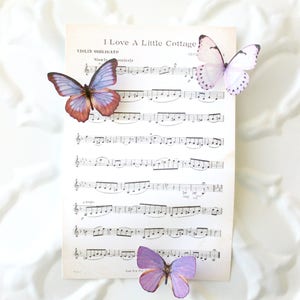 purple silk butterflies . 1-20 hair clips, pins, magnets . your choice . amethyst violet birthday gift, wedding, bridesmaids image 4