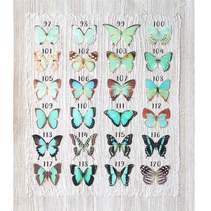 aqua silk butterflies . 1-20 hair clips, pins, magnets . your choice . turquoise mint birthday, wedding, bridesmaids, party