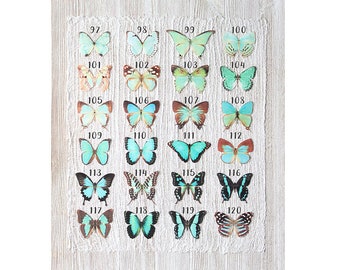 aqua silk butterflies . 1-20 hair clips, pins, magnets . your choice . turquoise mint birthday, wedding, bridesmaids, party