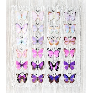 purple silk butterflies . 1-20 hair clips, pins, magnets . your choice . amethyst violet birthday gift, wedding, bridesmaids
