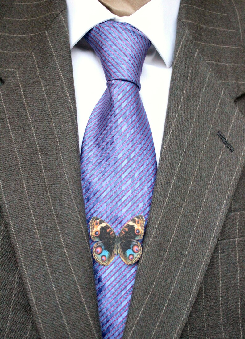 14 butterfly tie tack pins . silk butterflies . realistic Etsy