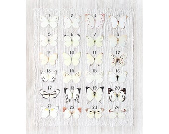 white silk butterflies . 1-20 hair clips, pins, magnets . your choice . birthday gift, wedding, bridesmaids, party