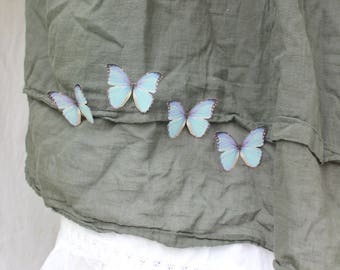 1-9 butterfly pins . silk butterflies . realistic pinback . gifts for birthday, wedding, bridesmaids, costume . skirt, blouse