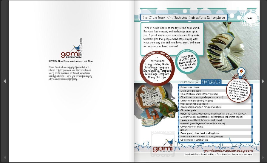 DIY Ebook Tutorial How to Make Accordion Circle Books Instant Download