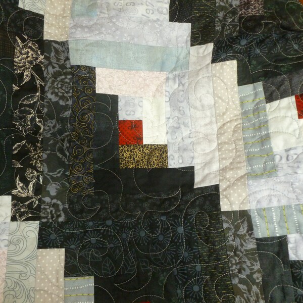 Handmade Log Cabin Quilt Etsy