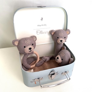 Valigia dei ricordi personalizzata per neonati: scatola regalo personalizzata per neonati, set per baby shower, contenitore per giocattoli con nome, regalo per neonati, decorazione per la cameretta dei bambini.