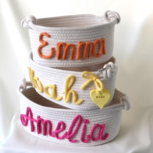 Einzigartiger Baumwolle Baby Shower Korb mit Custom, Baby Shower Korb, Neugeborenen Geschenk, personalisierte Baby Name Geschenk, Ostern Babykorb, Spielzeug Lagerung