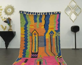Beni ourain rug Moroccan rug hand knotted All wool berber rug Handmade rug Custom rug Genuine lamb wool