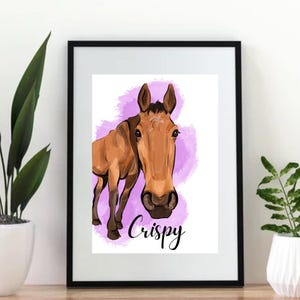 Ritratto di animale domestico disegnato a mano - Ritratto di animale domestico personalizzato da foto