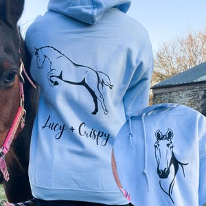 Personalised Equestrian Hoodie - Hand Drawn - Drawing From Photo