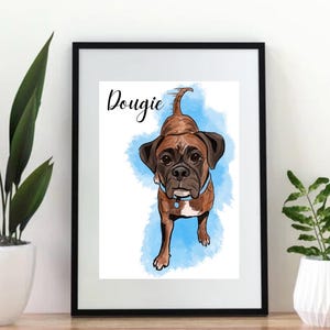 Hand Drawn Pet Portrait - Custom Pet Portrait From Photo