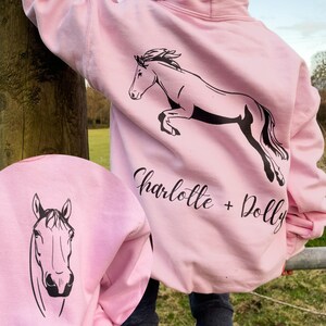 Personalised Kids Equestrian Hoodie - Hand Drawn - Drawing From Photo
