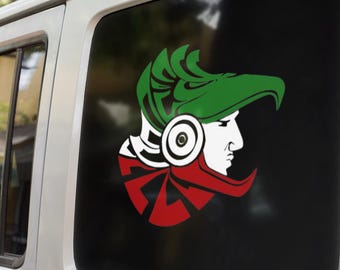 Handgjord mexikansk sköld vinyldekal: Stötfångardekal