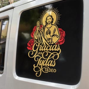 Handgemacht, christlicher Glaube Aufkleber, Stoßstange, Aufkleber, San Jewels Tadeo, Heiliger Jude Der Apostel, Vinyl.