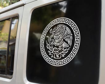 Mexikansk sköld vinyldekal: Handgjord stötfångardekal