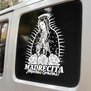 Virgen de Guadalupe Vinyl Decal - Christian Faith Bumper Sticker
