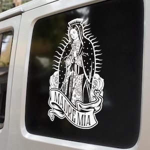 Virgen de Guadalupe Decal: Christian Faith Vinyl Sticker