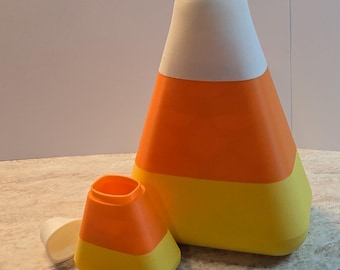 Candy Corn Holder – Halloween Candy Display and Festive Seasonal Decor for Treats