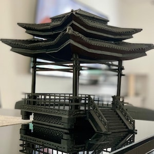 File di stampa 3D del tempio giapponese, STL del santuario dei samurai, modello di pagoda stampabile, miniatura di architettura zen, edificio giapponese 3D, STL della stampante 3D