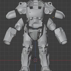 T-60 Fallout Power Armor Cosplay Templates: Foam Pattern & 3D Reference (STL File, Digital Download)