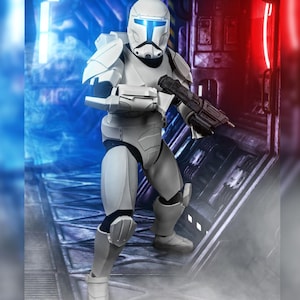 Modèle d&#39;armure en mousse EVA Commando clone - Design réaliste, fichiers en mousse Cosplay Star Wars, costume DIY en mousse EVA
