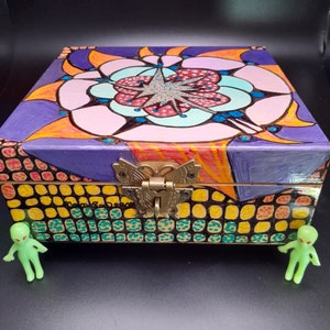 Bamboo Stashbox / Stashbox With Rolling Tray / Locking Stash Box / Mothers Day Gift Box / Wooden Box With Latch / 420gift