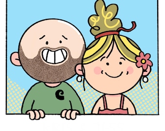 Retrato de pareja personalizado (PDF digital)