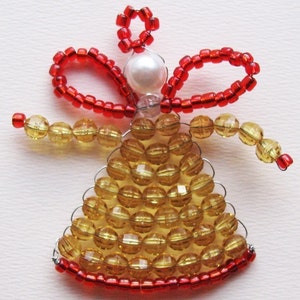 DIY PDF Tutorial Little Angel, Beaded Ornament / Souvenir / Party favor image 2