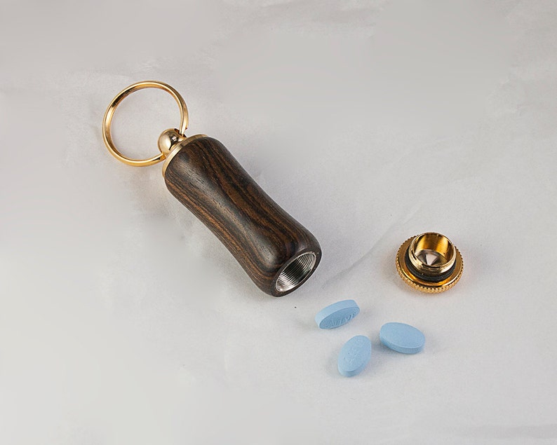 Pill Box Key Ring Etsy
