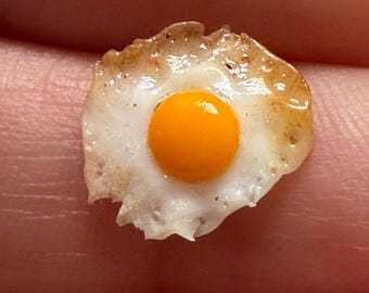 Miniature Fried Egg 1:12 Scale, Realistic Dollhouse Food