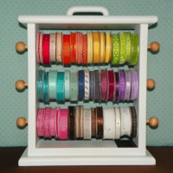 Painted Original Ribbon Storage Rack  Scrapbookers and Crafters organize all your ribbon.