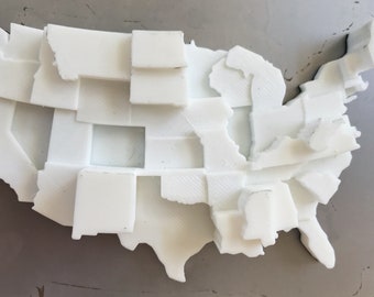 Welfare Data Visualization | 3D Printed Map | Infographic Fridge Magnet